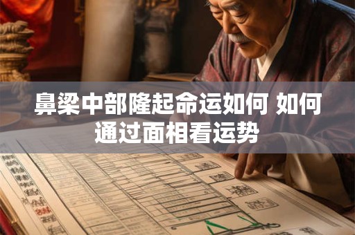 鼻梁中部隆起命运如何 如何通过面相看运势