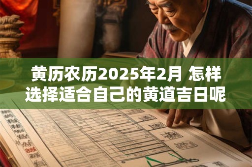 黄历农历2025年2月 怎样选择适合自己的黄道吉日呢