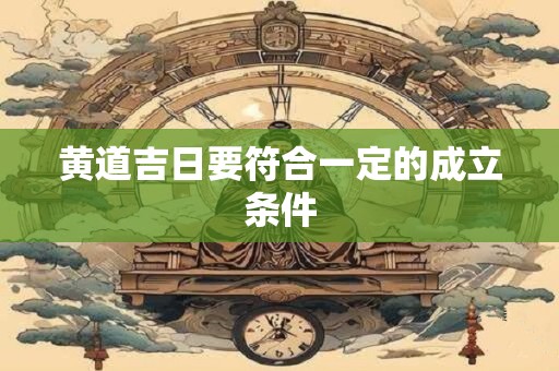 黄道吉日要符合一定的成立条件 黄道吉日要符合一定的成立条件