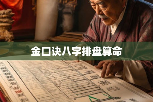 金囗诀八字排盘算命