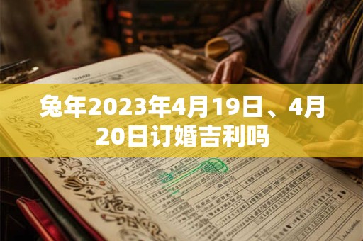 兔年2023年4月19日、4月20日订婚吉利吗