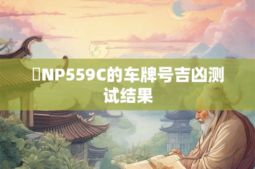 魯NP559C的车牌号吉凶测试结果