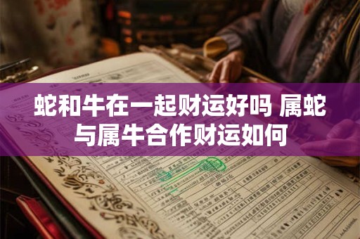 蛇和牛在一起财运好吗 属蛇与属牛合作财运如何