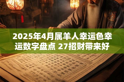 2025年4月属羊人幸运色幸运数字盘点 27招财带来好运