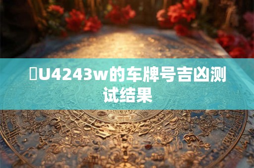 陝U4243w的车牌号吉凶测试结果