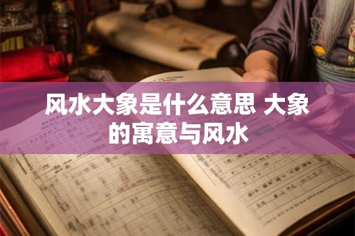 风水大象是什么意思 大象的寓意与风水