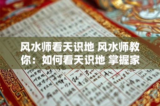 风水师看天识地 风水师教你：如何看天识地 掌握家居运势！