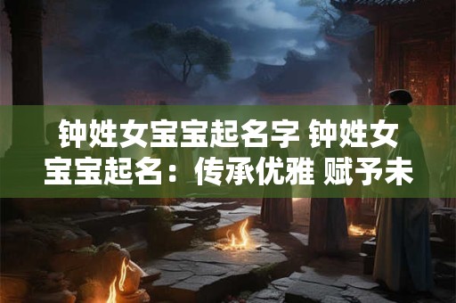 钟姓女宝宝起名字 钟姓女宝宝起名：传承优雅 赋予未来