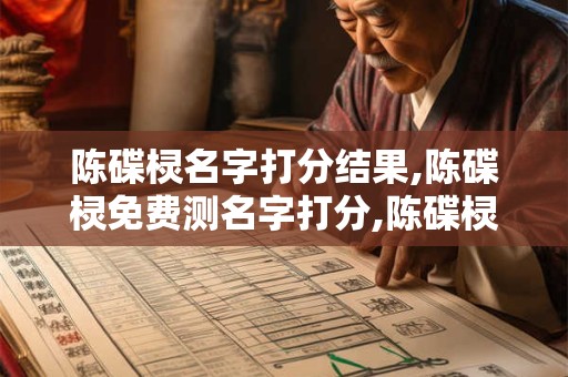 陈碟棂名字打分结果,陈碟棂免费测名字打分,陈碟棂周易免费测名字打分
