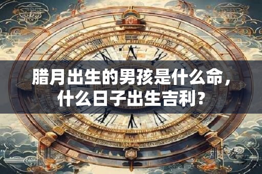 腊月出生的男孩是什么命，什么日子出生吉利？