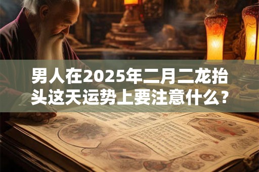 男人在2025年二月二龙抬头这天运势上要注意什么？
