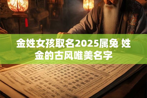 金姓女孩取名2025属兔 姓金的古风唯美名字