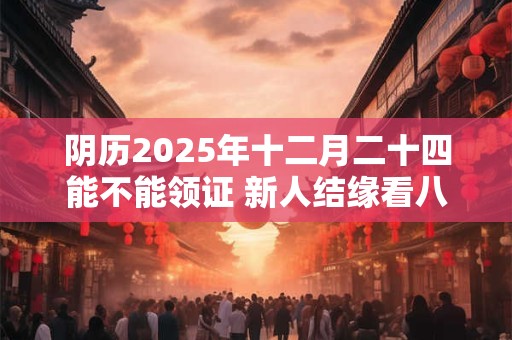 阴历2025年十二月二十四能不能领证 新人结缘看八字