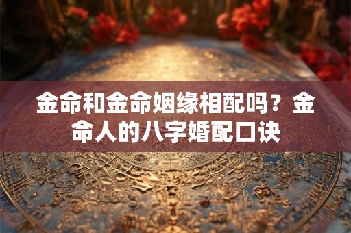 金命和金命姻缘相配吗？金命人的八字婚配口诀