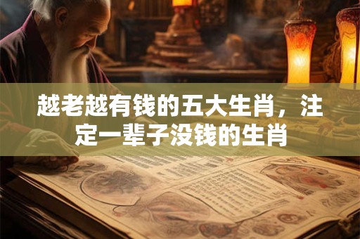 越老越有钱的五大生肖，注定一辈子没钱的生肖
