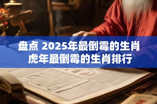 盘点 2025年最倒霉的生肖 虎年最倒霉的生肖排行