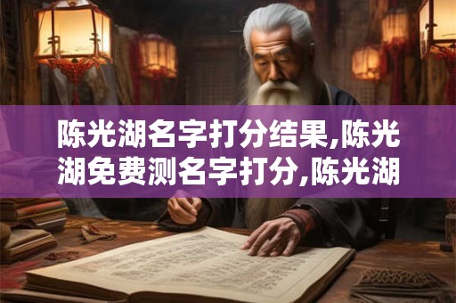陈光湖名字打分结果,陈光湖免费测名字打分,陈光湖周易免费测名字打分