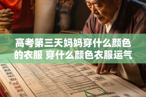 高考第三天妈妈穿什么颜色的衣服 穿什么颜色衣服运气好