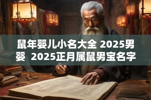 鼠年婴儿小名大全 2025男婴  2025正月属鼠男宝名字