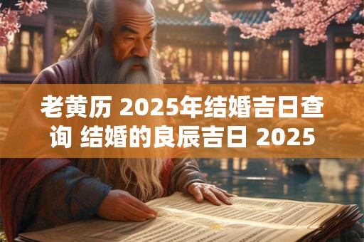 老黄历 2025年结婚吉日查询 结婚的良辰吉日 2025