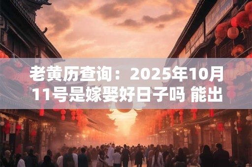 老黄历查询：2025年10月11号是嫁娶好日子吗 能出嫁吗