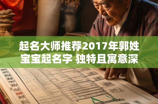 起名大师推荐2017年郭姓宝宝起名字 独特且寓意深远！