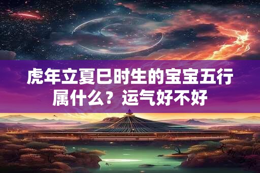 虎年立夏巳时生的宝宝五行属什么？运气好不好