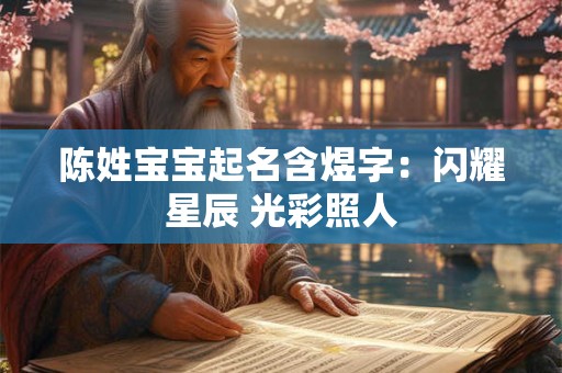 陈姓宝宝起名含煜字：闪耀星辰 光彩照人