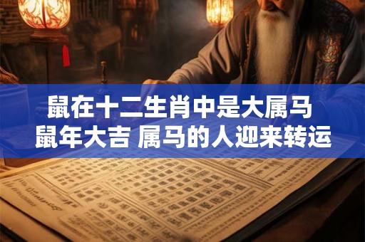 鼠在十二生肖中是大属马 鼠年大吉 属马的人迎来转运时机！