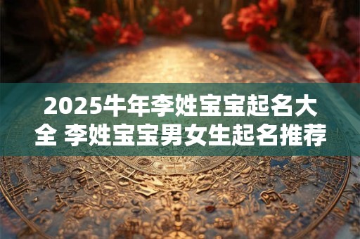 2025牛年李姓宝宝起名大全 李姓宝宝男女生起名推荐