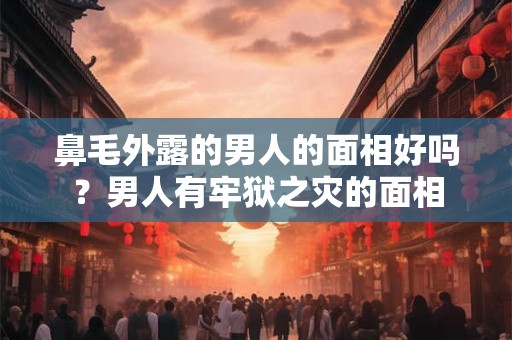 鼻毛外露的男人的面相好吗？男人有牢狱之灾的面相