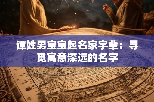 谭姓男宝宝起名家字辈：寻觅寓意深远的名字
