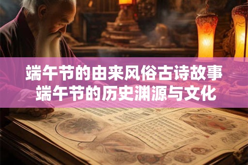 端午节的由来风俗古诗故事 端午节的历史渊源与文化内涵