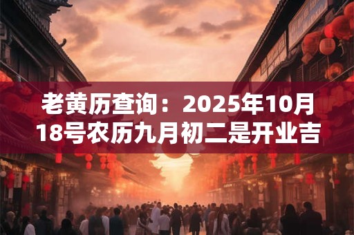 老黄历查询：2025年10月18号农历九月初二是开业吉日吗