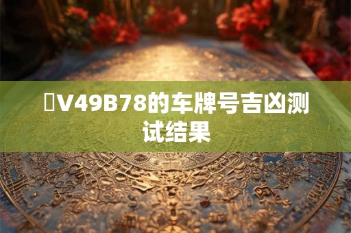 粵V49B78的车牌号吉凶测试结果