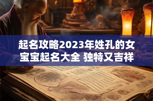 起名攻略2023年姓孔的女宝宝起名大全 独特又吉祥！