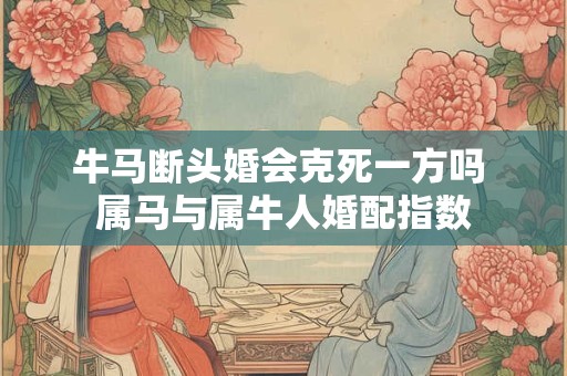 牛马断头婚会克死一方吗 属马与属牛人婚配指数