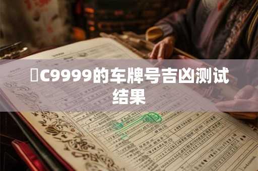 陜C9999的车牌号吉凶测试结果