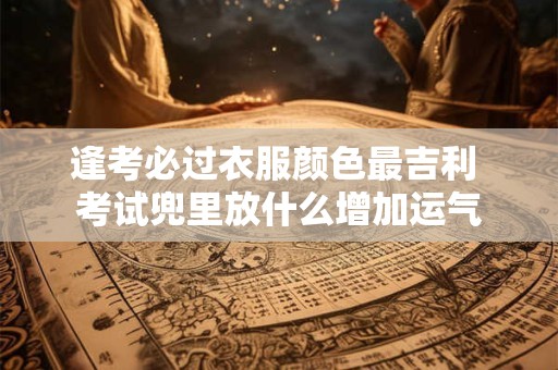 逢考必过衣服颜色最吉利 考试兜里放什么增加运气