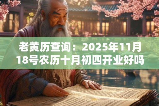 老黄历查询：2025年11月18号农历十月初四开业好吗