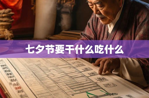 七夕节要干什么吃什么
