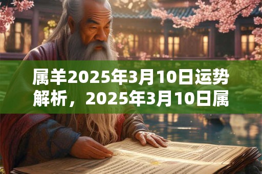 属羊2025年3月10日运势解析，2025年3月10日属羊运势分析