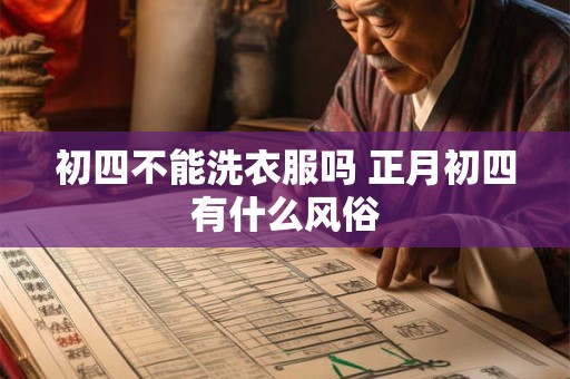 初四不能洗衣服吗 正月初四有什么风俗