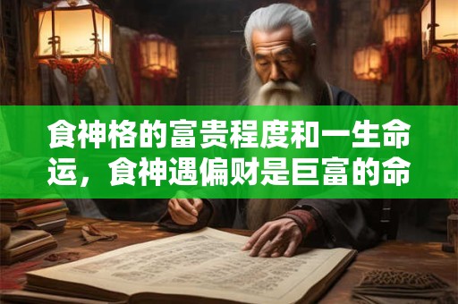 食神格的富贵程度和一生命运，食神遇偏财是巨富的命