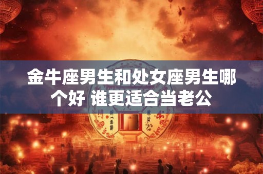 金牛座男生和处女座男生哪个好 谁更适合当老公
