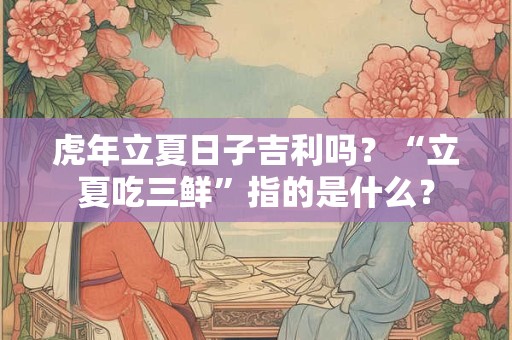 虎年立夏日子吉利吗？“立夏吃三鲜”指的是什么？