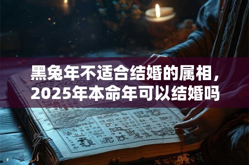 黑兔年不适合结婚的属相，2025年本命年可以结婚吗？
