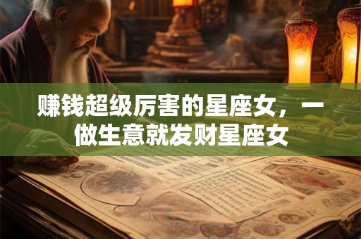 赚钱超级厉害的星座女，一做生意就发财星座女