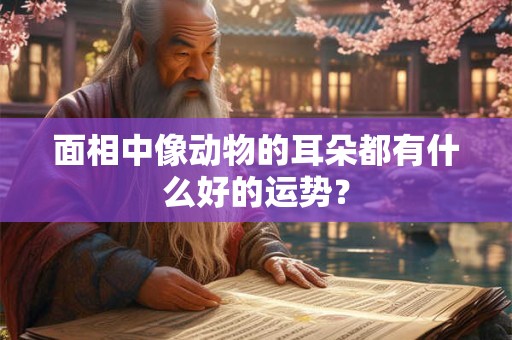 面相中像动物的耳朵都有什么好的运势? 面相中像动物的耳朵都有什么好的运势?