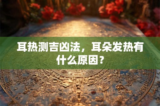 耳热测吉凶法，耳朵发热有什么原因？